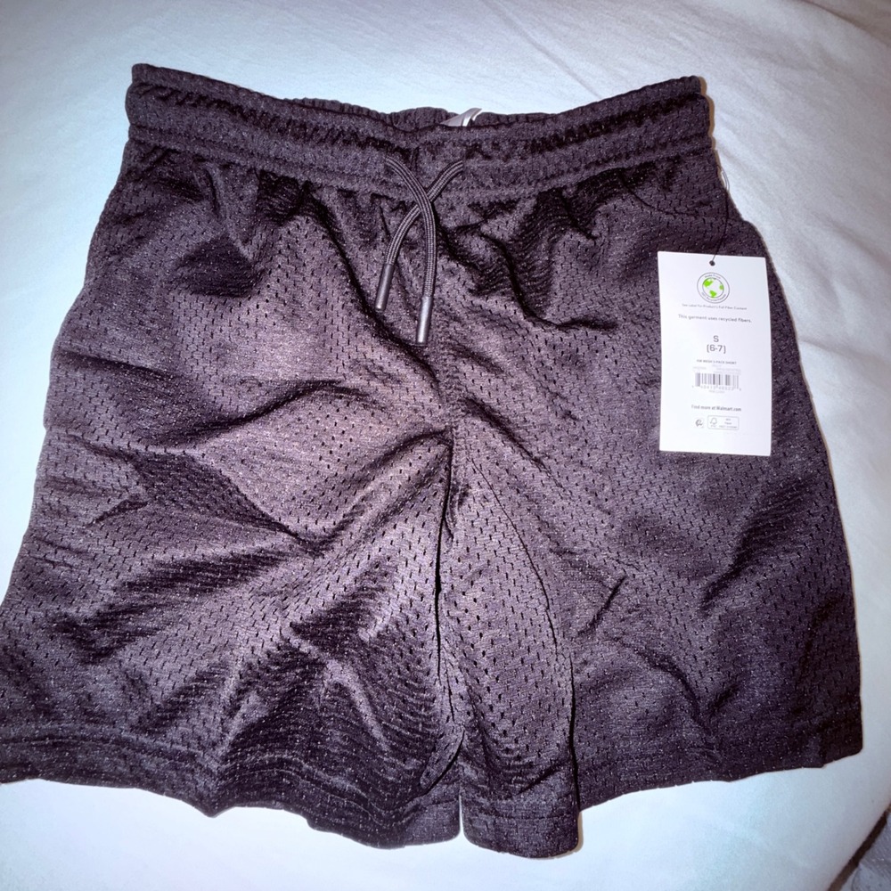 3 PACK BUNDLE Athletic Works Mesh Shorts Boys S 6-7 Black Navy Gray NEW